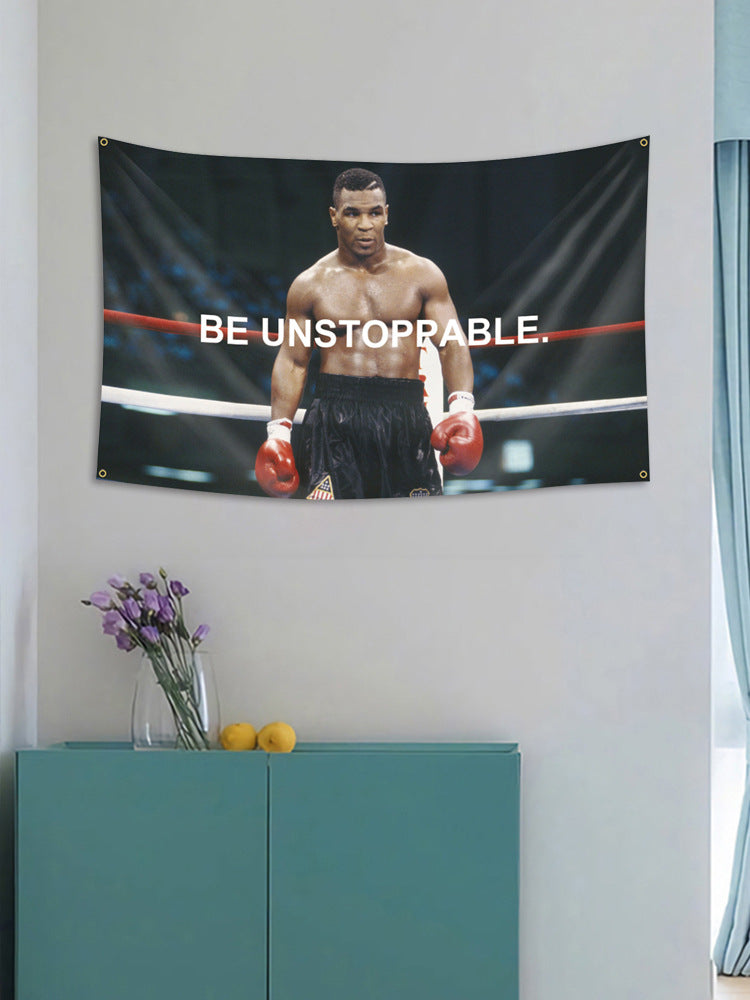 Be Unstoppable Mike Tyson Motivational Tapestry