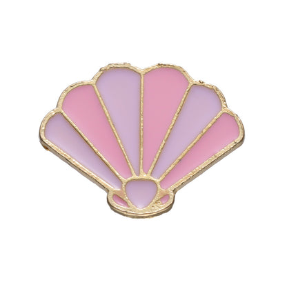Summer Themed Metal Pins Badges Drink Ice Cream Pink Leaf Soda Starfish Shell Coconut Tree