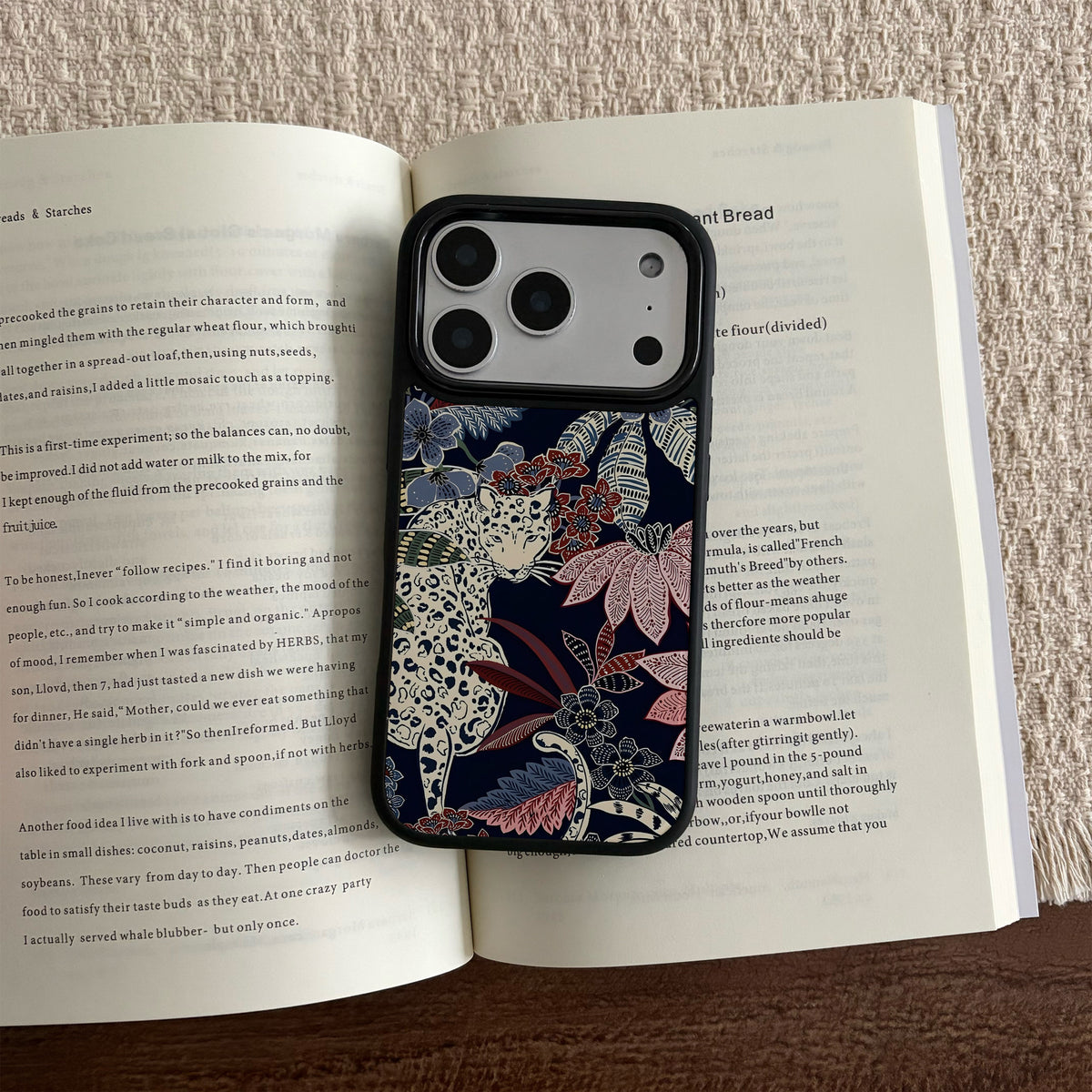 Leopard Flowers iPhone Case