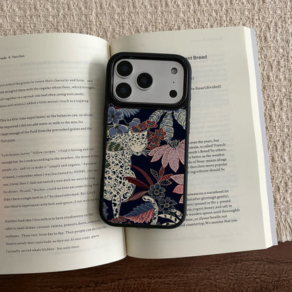 Leopard Flowers iPhone Case