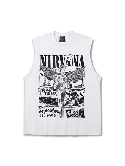 NIRVANA In Utero Angel Retro Graphic Design Tank Top