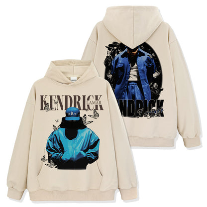 Kendrick Lamar Blue-themed Print Hoodie