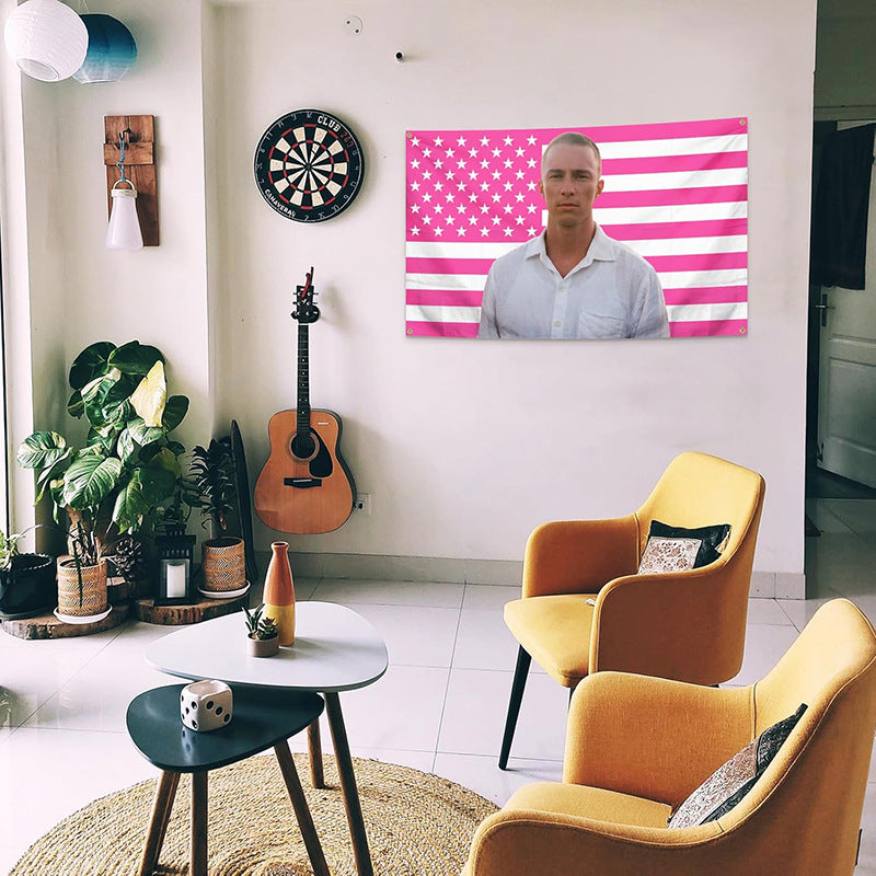 Drew Starkey Rafe Cameron Pink USA Flag Tapestry