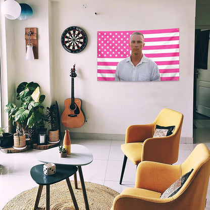 Drew Starkey Rafe Cameron Pink USA Flag Tapestry