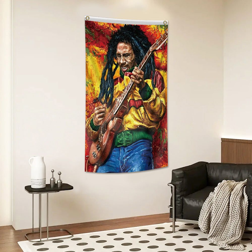 Bob Marley ONE LOVE Tapestry Flag Reggae Music