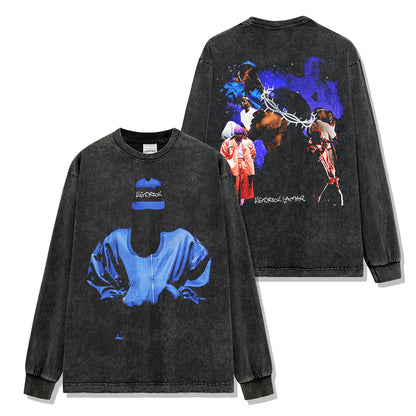 Blue-themed Kendrick Lamar Sweatshirt