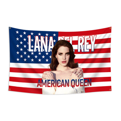 Lana Del Rey American Queen USA Flag Tapestry