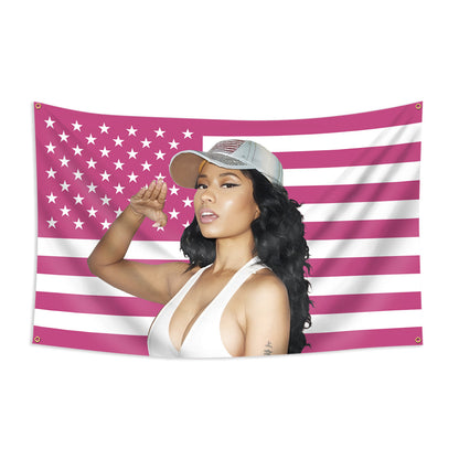 Nicki Minaj USA Pink Flag Tapestry