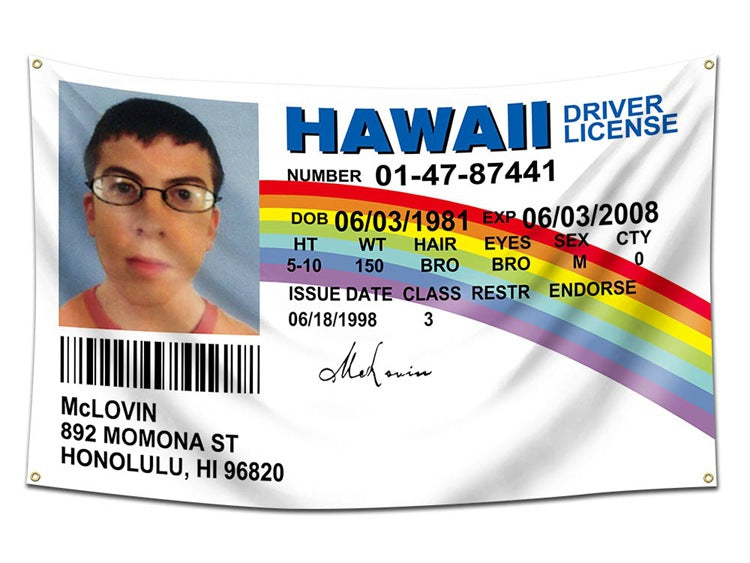 McLovin ID Driver License Tapestry 90*150cm polyester hanging flag