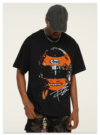 Frank Ocean Orange Aral Motorcycle Helmet T-Shirt