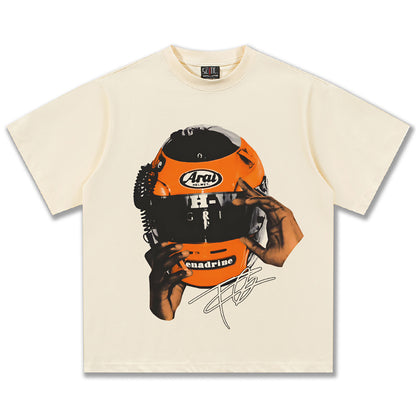 Frank Ocean Orange Aral Motorcycle Helmet T-Shirt