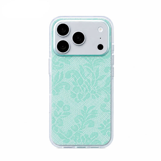 Mint Green Lace iPhone Case
