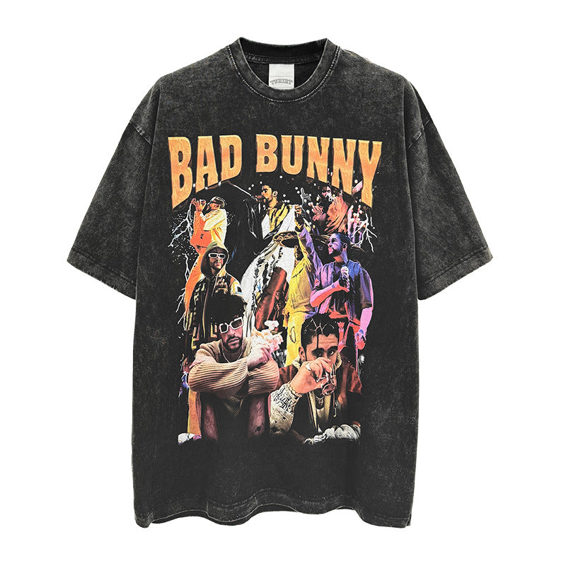 Retro Bad Bunny Collage T-shirt