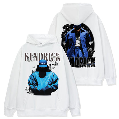 Kendrick Lamar Blue-themed Print Hoodie