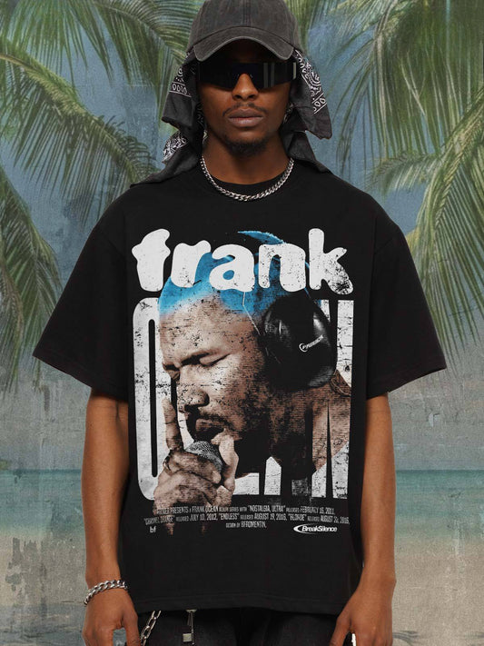 Frank Ocean Singing Retro Design T-Shirt