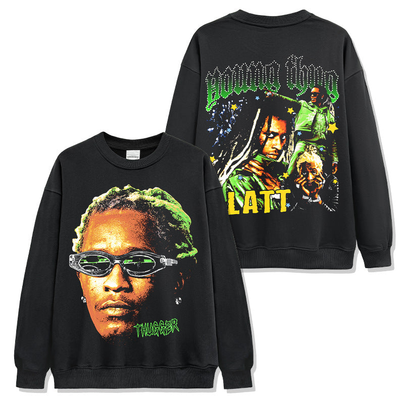 Young Thug Double-sided Green Sweatshirt