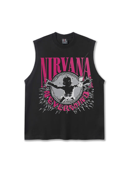 Nirvana Nevermind Pink Graphic Design Tank Top