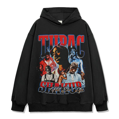 Tupac Shakur Red Montage Hoodie