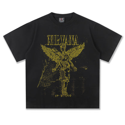 Nirvana In Utro Angel Grainy Design T-Shirt