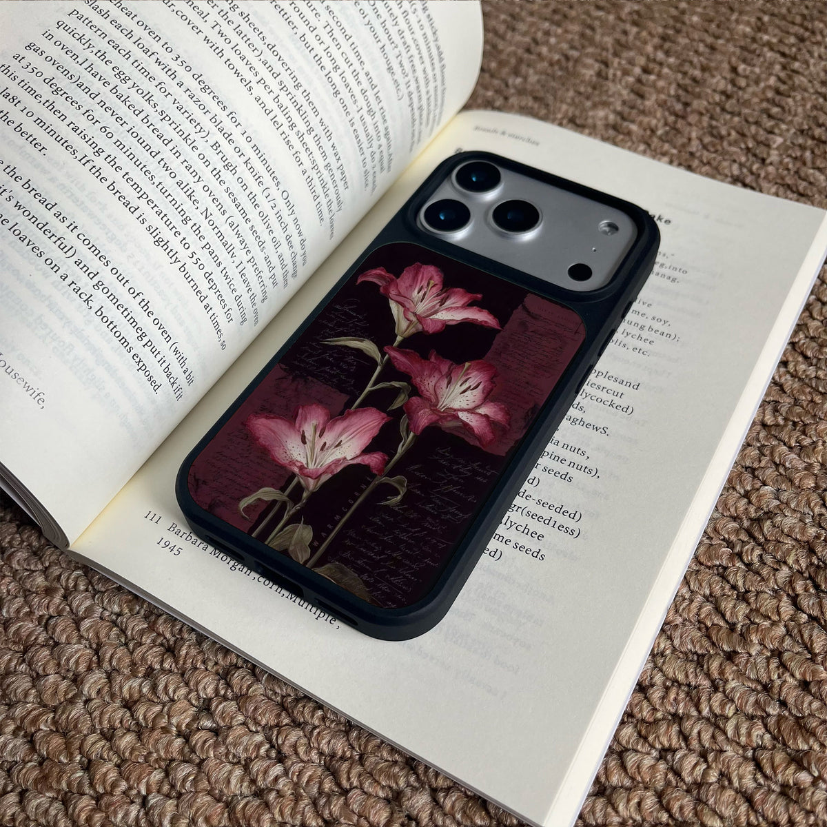 Lilies Midnight Garden iPhone Case
