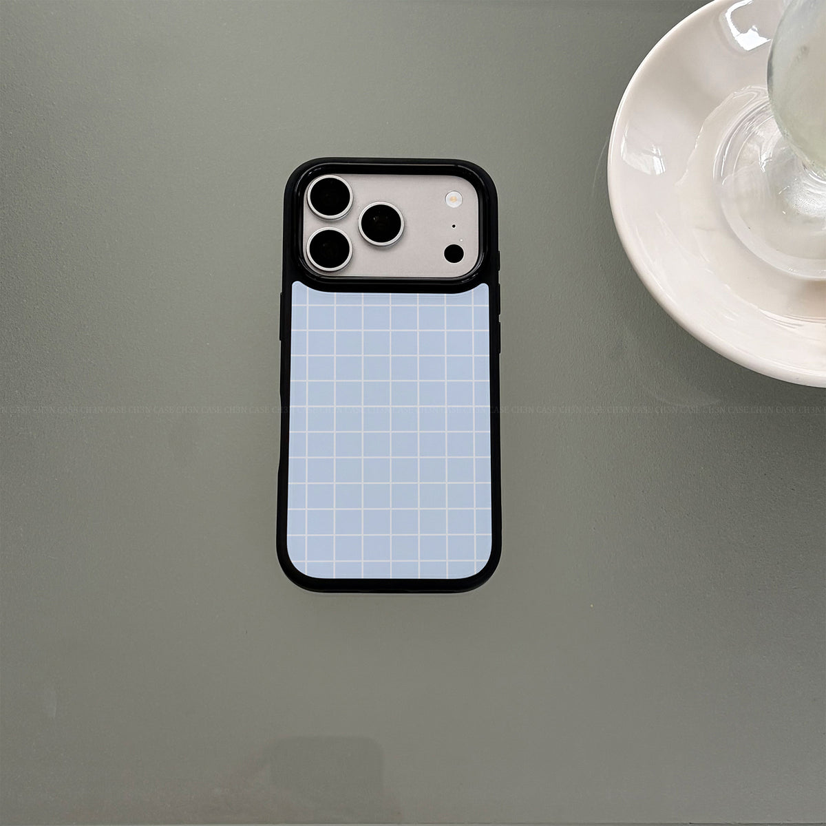 Light Blue Pattern iPhone Case