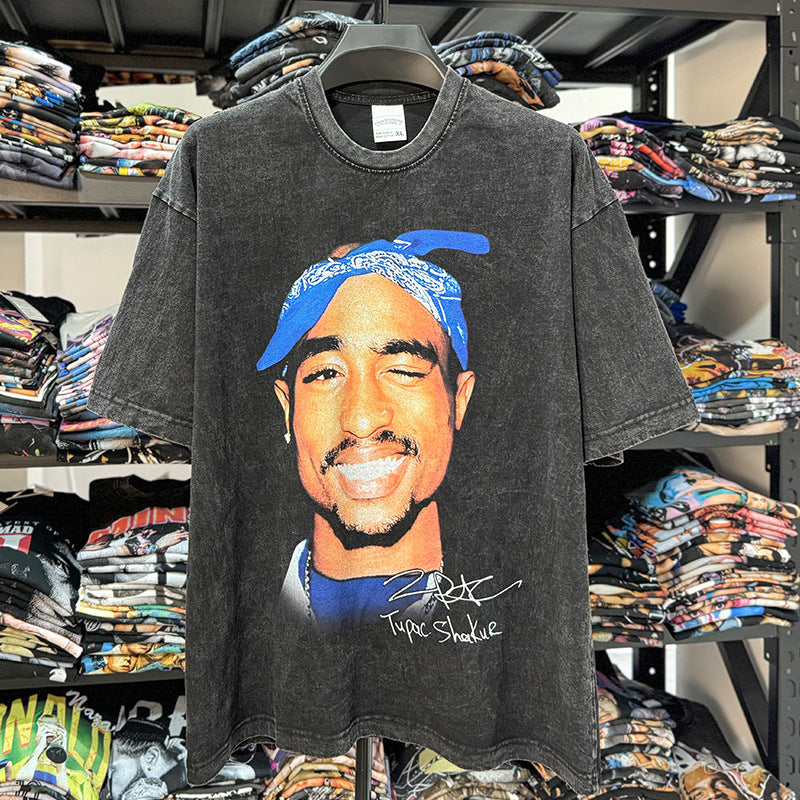 Tupac Smiling Signature T-shirt