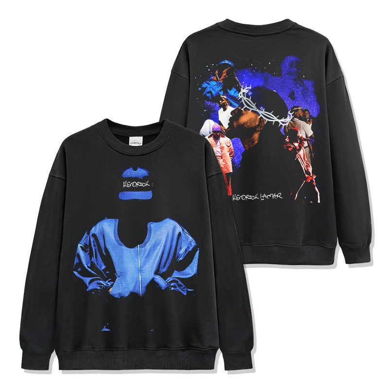 Blue-themed Kendrick Lamar Sweatshirt