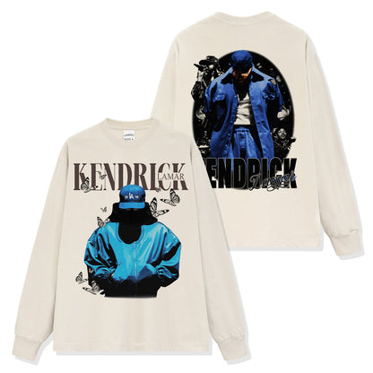 Kendrick Lamar Blue-themed Print Sweatshirt