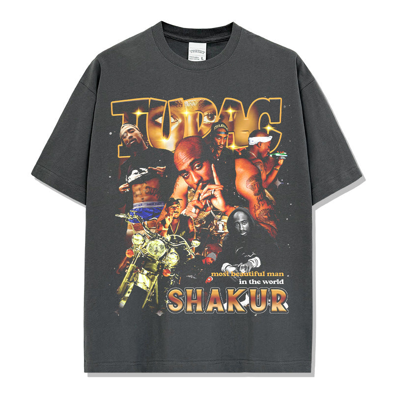 Tupac Shakur One-Sided Print T-Shirt