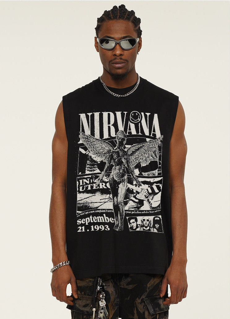 NIRVANA In Utero Angel Retro Graphic Design Tank Top