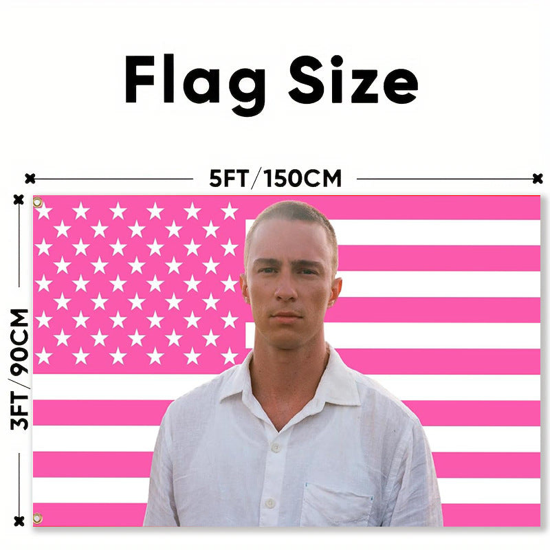 Drew Starkey Rafe Cameron Pink USA Flag Tapestry