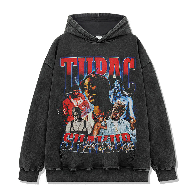 Tupac Shakur Red Montage Hoodie