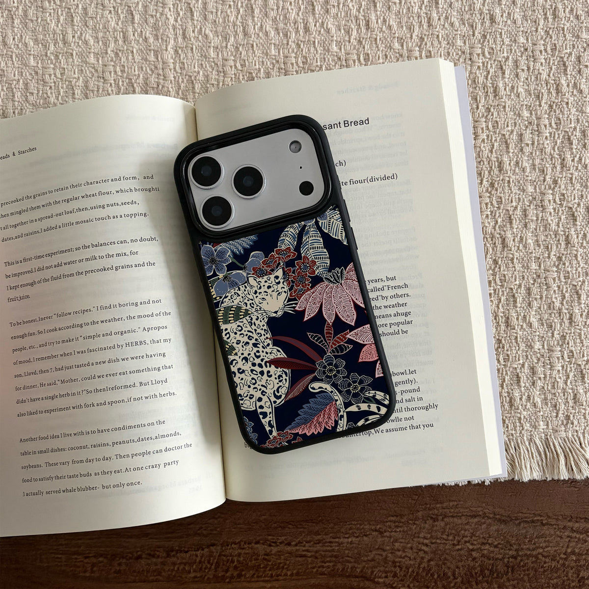 Leopard Flowers iPhone Case