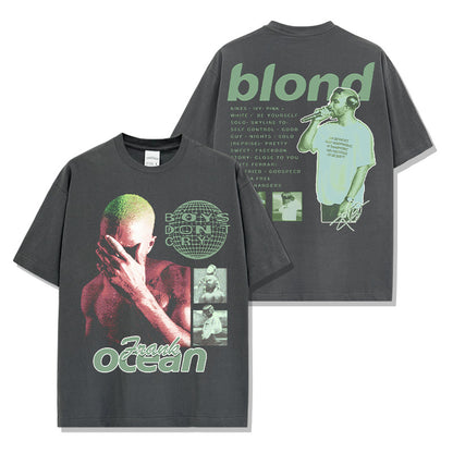 Frank Ocean Blond Album Green Montage T-shirt