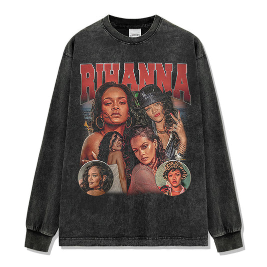 Rihanna Montage Print Sweatshirt