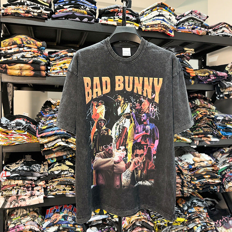 Retro Bad Bunny Collage T-shirt