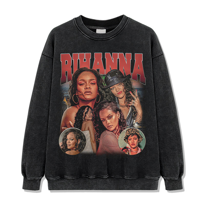 Rihanna Montage Print Sweatshirt