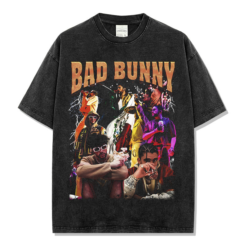 Retro Bad Bunny Collage T-shirt