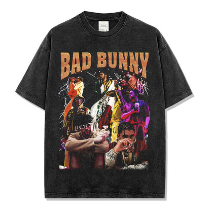 Retro Bad Bunny Collage T-shirt