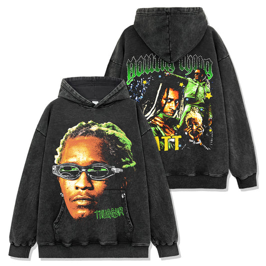 Young Thug Double-sided Green Hoodie