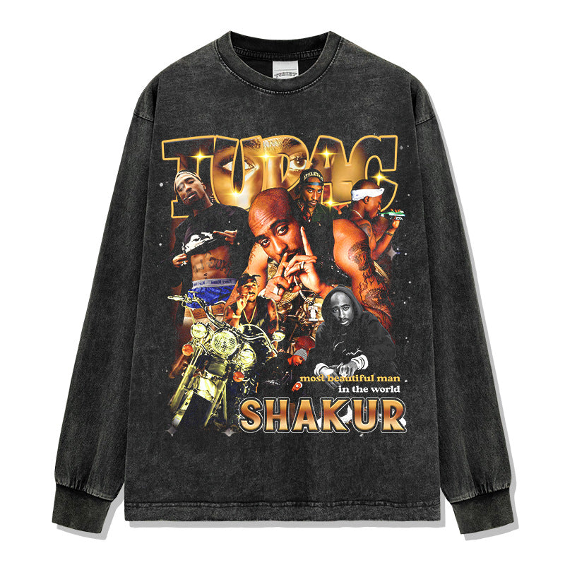 Tupac Shakur One-Sided Print Sweatshirt