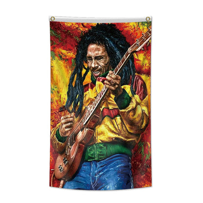 Bob Marley ONE LOVE Tapestry Flag Reggae Music
