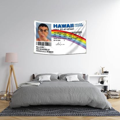 McLovin ID Driver License Tapestry 90*150cm polyester hanging flag