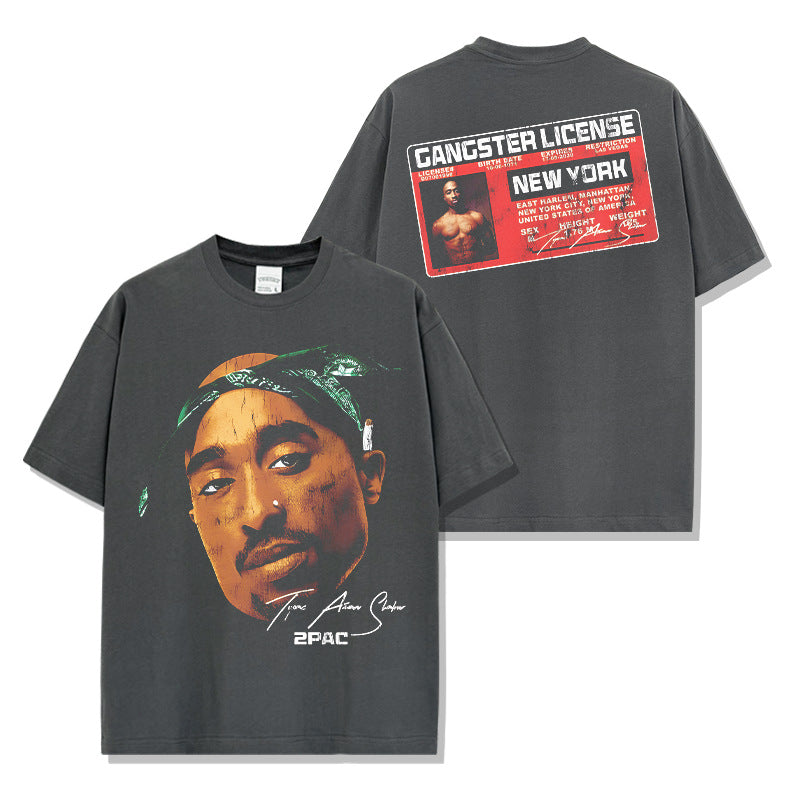 2pac Tupac Gangster license T-Shirt