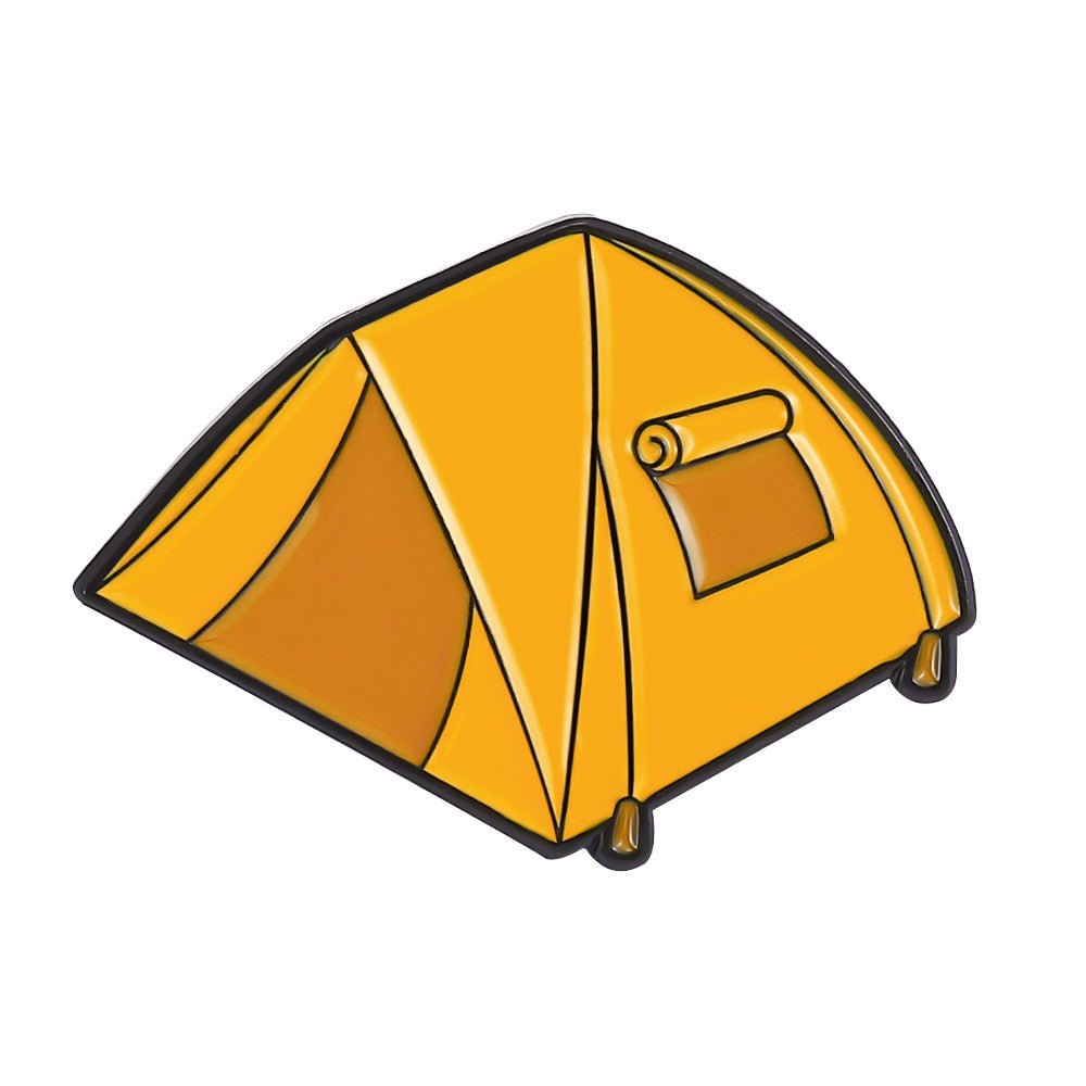 Camping Basics Accessories Metal Pin Badges