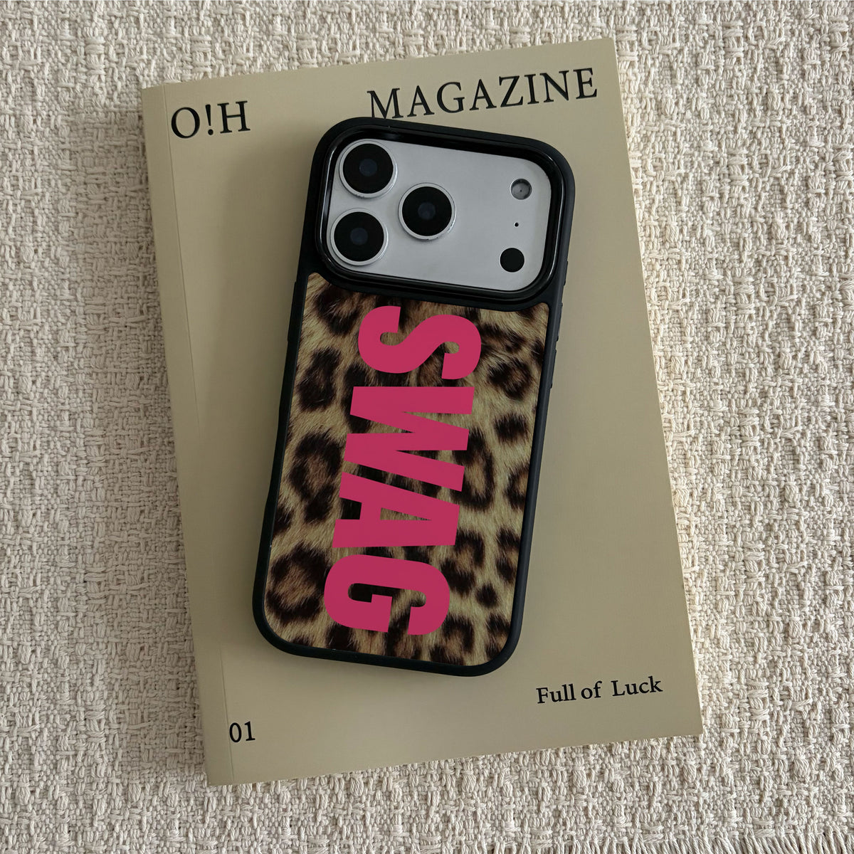 SWAG Leopard Print iPhone Case
