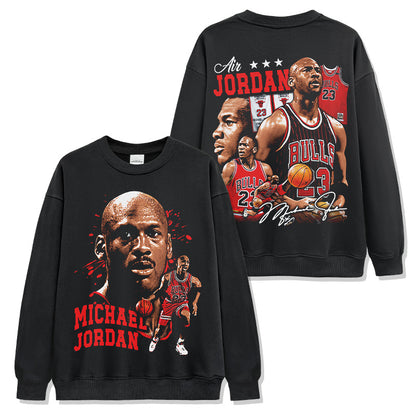 Michael Jordan Bulls 23 Red Montage Sweatshirt