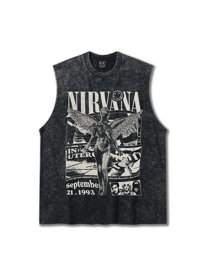 NIRVANA In Utero Angel Retro Graphic Design Tank Top