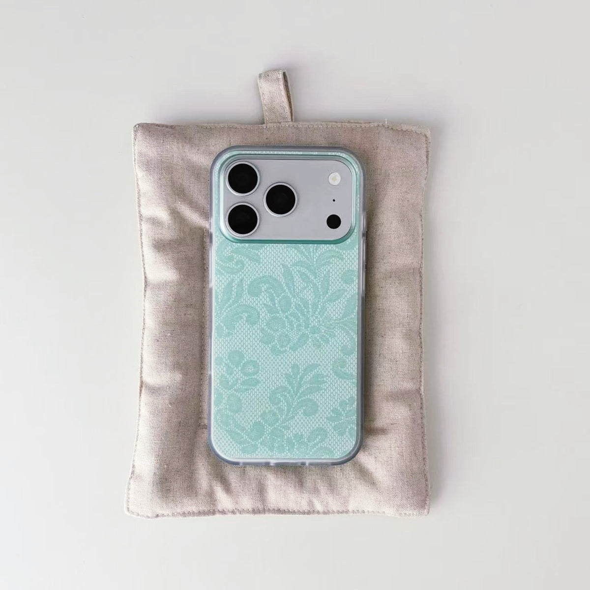 Mint Green Lace iPhone Case