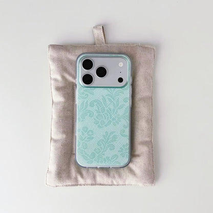 Mint Green Lace iPhone Case